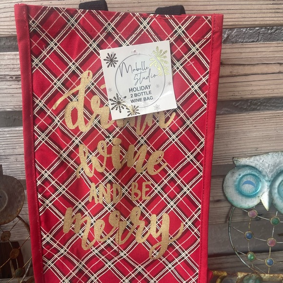 Sale‼️Wine Bottle Bag-Holiday-Holds 2 Bottles - Picture 6 of 8